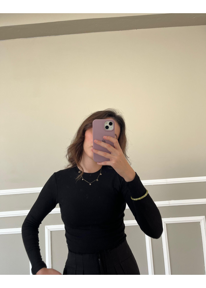 İvvi Siyah-Beyaz Uzun Kollu Body 