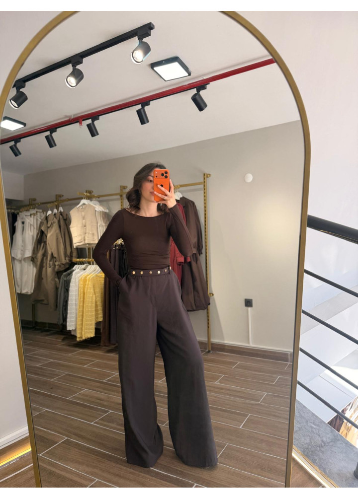 MNC KEMERLİ KAHVE PANTOLON 